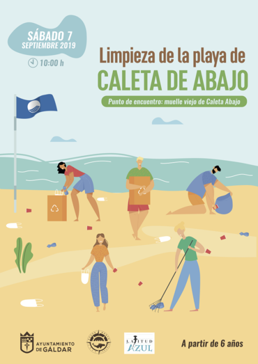 Cartel limpieza de playa