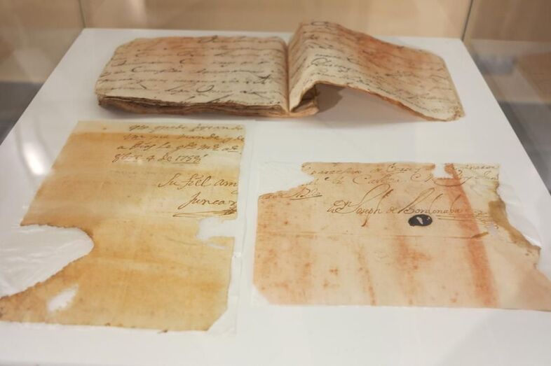 Parte de los documentos expuestos