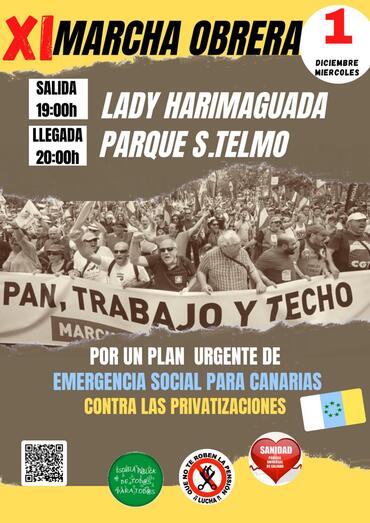 Cartel marcha obrera