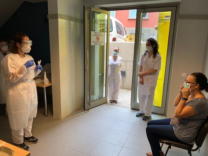 Pruebas PCR en el CS de Alcaravaneras