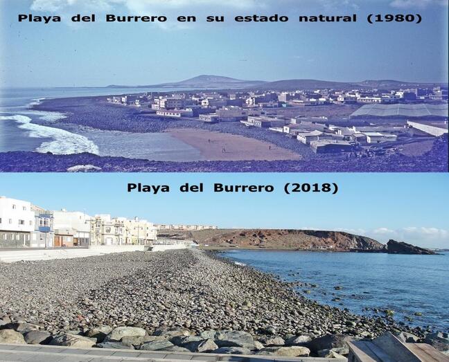 ayer y hoy de playa del Burrero