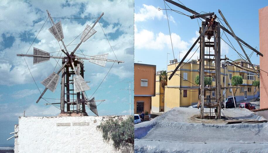 ayer y hoy del molino de gofio del Toril Carrizal