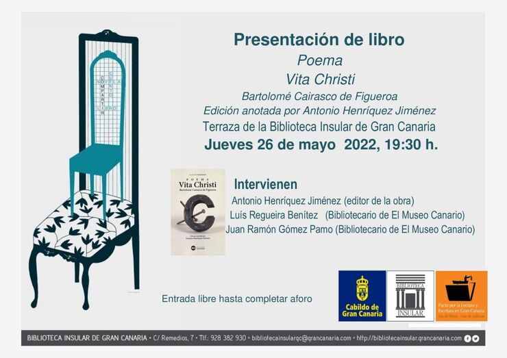 Tarjeta presentación Biblioteca Insular