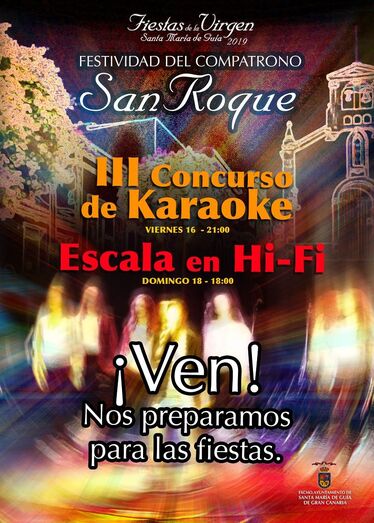 CARTEL KARAOKE Y ESCALA EN HI FI