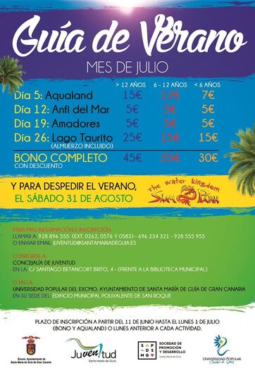 CARTEL SALIDAS VERANIEGAS