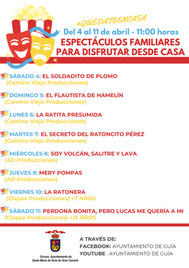 CARTEL ESPECTÁCULOS DESDE CASA