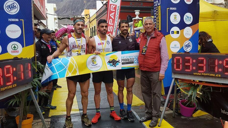 podium carrera Larga categoría Masculina