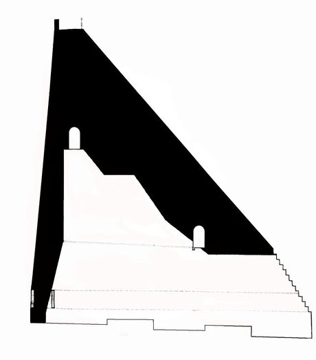 Obra primitiva y recrecido de la Presa de San Lorenzo [Elaboración propia]