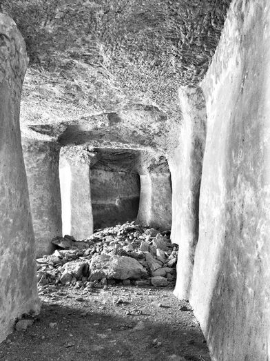 Los escombros del techo desde el otro lado