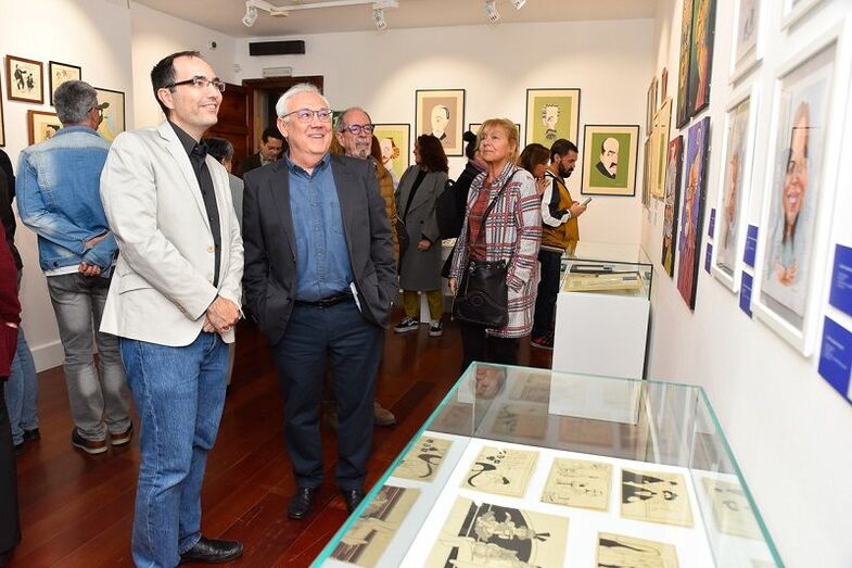 Moya 21/02/2020.- Inauguración del I Salón Canario del Humor Gráfico y la Caricatura 