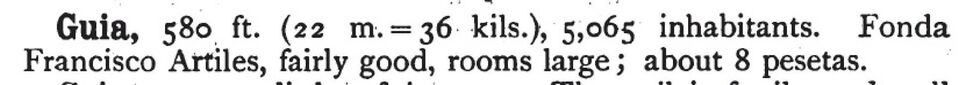 Información de Guía de Gran Canaria en la Guía turística Brown (1898)