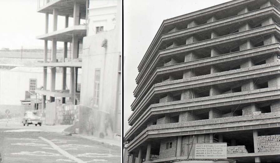 Edificio diseñado por el arquitecto Salvador Fábregas y construido por el Banco de Canarias. Fotos de Paco Rivero