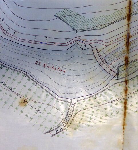 Planta de la presa en el Proyecto de 1910