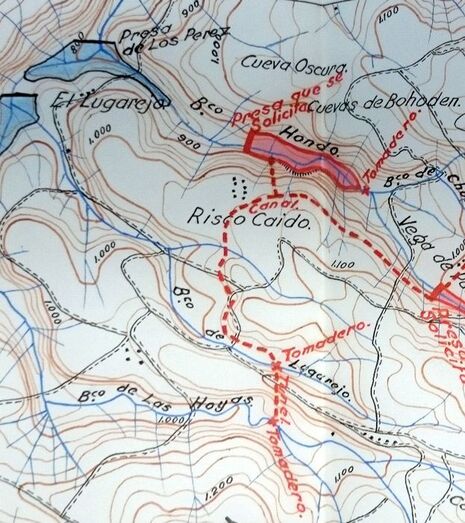 Localización presa solicitada en 1960