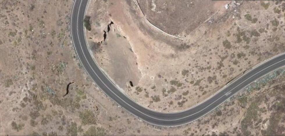 La Casa del Caballero (Cuevas de Las Cruces) . Ortofoto alta resolución (Grafcan)