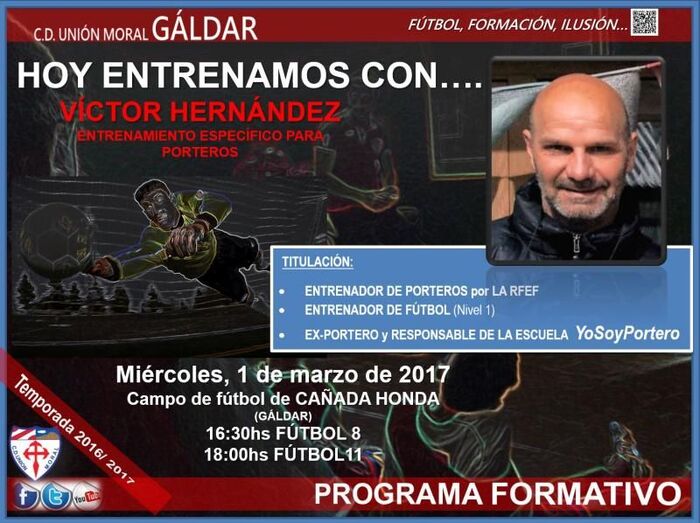 HOY ENTRENAMOS CON VICTOR HERNANDEZ PORTEROS